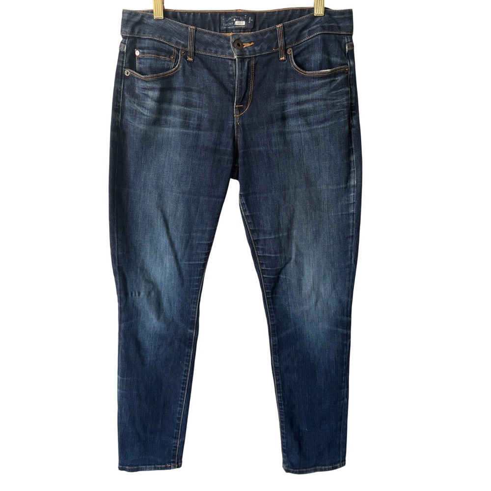 Lucky Brand Women Jeans 8/29 Ankle Blue Lolita Skinny Mid Rise Stretch Denim